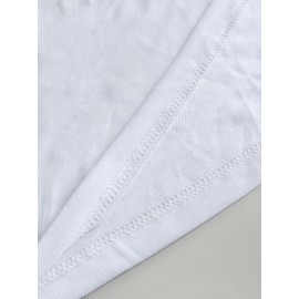 [Festive Christmas Tree Print Tee ] Women'S Christmas Tree Print T-Shirt, Polyester Blend, V-Neck, Short Sleeve, Knit Fabric, Casual Pullover with Slight Stretch, for Festive Holiday Top