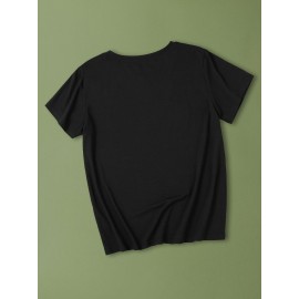 Women'S Casual V-Neck T-Shirt with 