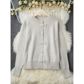 New Retro Buttoned Sweater Women's Fashionable Cardigan Top Soft and Cozy Knitwear