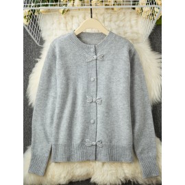 New Retro Buttoned Sweater Women's Fashionable Cardigan Top Soft and Cozy Knitwear